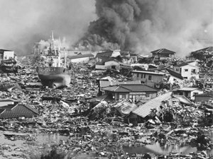 The city of Sendai after the earthquake