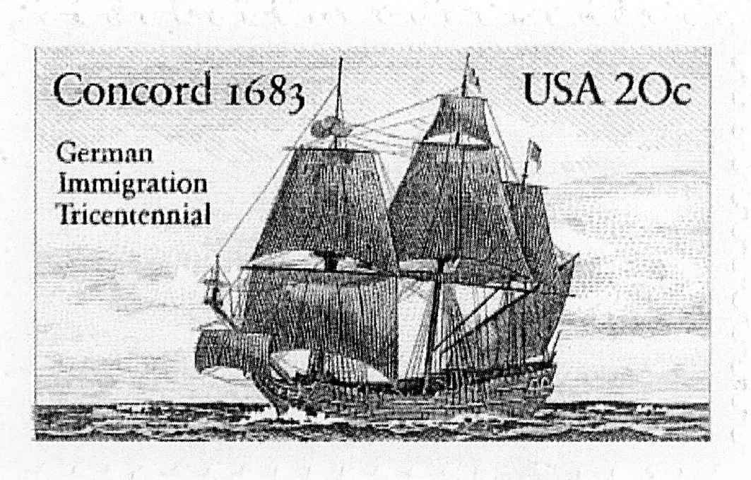 First German settlers landing in America May 5 1983 Concord 1683 