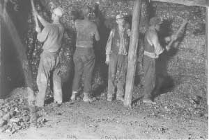 1930s: Miners in West Virginia.