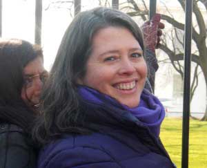 The author handcuffed to the White House fence.