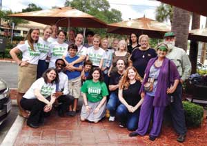 Protest group after the actions at PNC's shareholder meeting in Tampa, Fla.