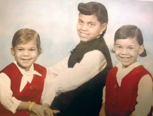 The author (right) with her sisters.