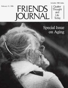 Cover photograph by Terry Foss of Rachel Davis DuBois, 94-year-old member of Philadelphia Yearly Meeting's Committee on Aging.