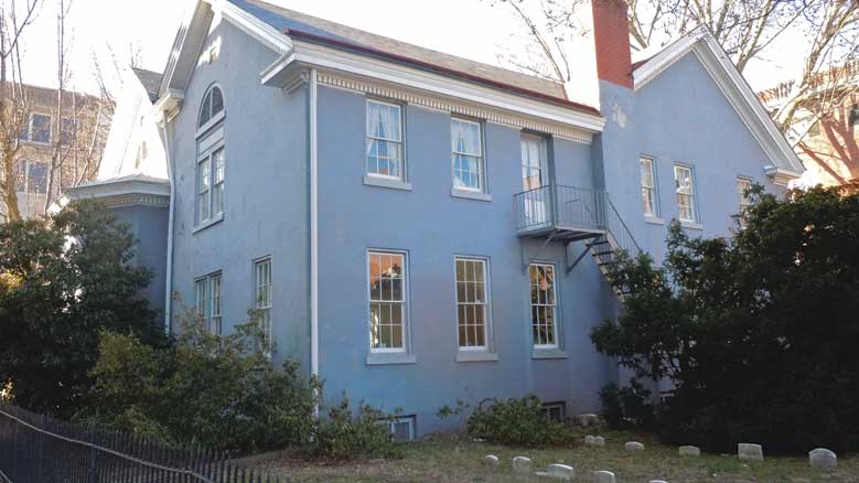 Trenton Friends meetinghouse and burial ground in March 2011.