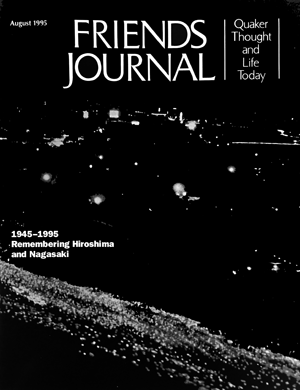 August 1995 cover. Original caption read, in part: Each August in Hiroshima, candles are floated on the water. The cover photo is courtesy of City of Hiroshima.