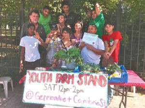 The HFH Youth Program operates a weekly farm stand in the spring. Youth are paid from the proceeds.