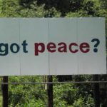 Billboard: "got peace?"