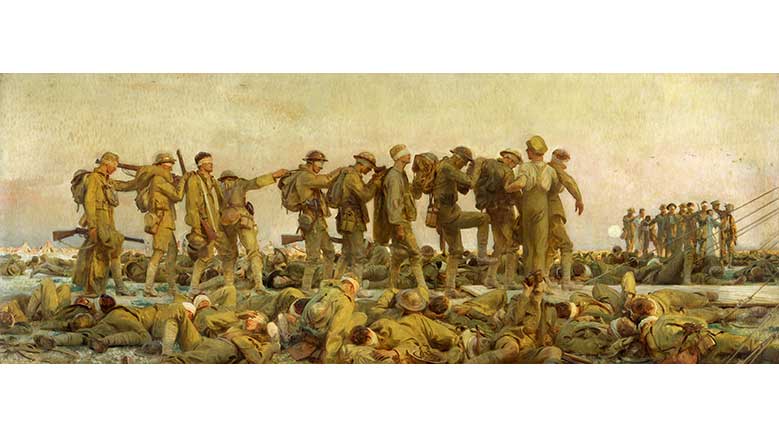 John Singer Sargent. (1856–1925). Gassed, 1919. Oil on canvas, 90 1⁄2 × 240 in. Courtesy of IWM (Imperial War Museums), London. Photo: ©IWM Imperial War Museums, Art.IWM ART 1460