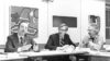 An AFSC Defense of the Rights of Conscience The author (left) in AFSC's New York Metro Regional Office, with Jerald Ciekot and J. Collett. Photo courtesy of AFSC Archives.