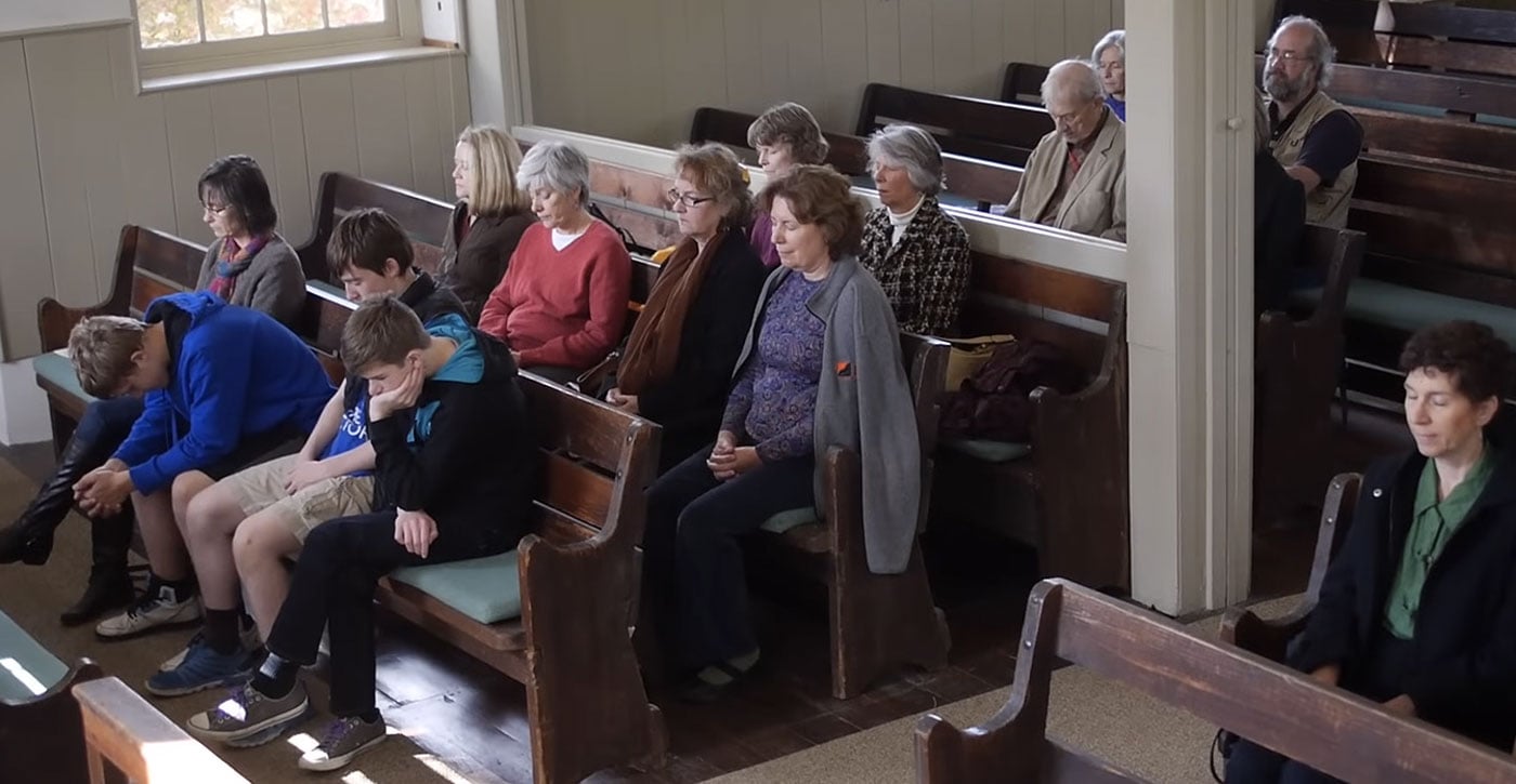 Group of People sitting at church